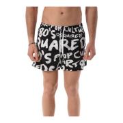 Boxer Kostuum met Interne Netting Dsquared2 , Black , Heren