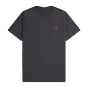 Anker Grijs Crew Neck T-Shirt Fred Perry , Gray , Heren