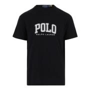 Zwart Katoenen Jersey Crew Neck T-shirt Polo Ralph Lauren , Black , He...