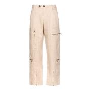 Tapered Trousers Pinko , Beige , Dames