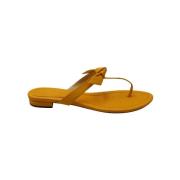 Pre-owned Leather sandals Alexandre Birman Pre-owned , Yellow , Dames