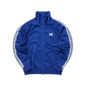 Blauwe Sweater Sportief Geborduurd Needles , Blue , Heren