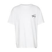 Handtekening T-shirt - Wit Tommy Jeans , White , Heren