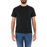 Stretchkatoenen T-shirt voor heren Herno , Black , Heren