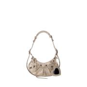 Gestructureerde Lam Crossbody Tas - Beige Balenciaga , Beige , Dames