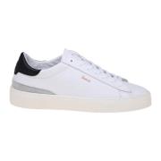 Witte/zwarte leren sneakers D.a.t.e. , White , Heren