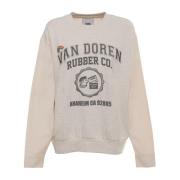 Katoenen Sweatshirt Ronde Hals Lange Mouw Vans , Beige , Dames