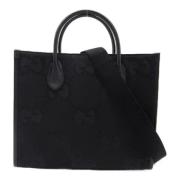 Pre-owned Canvas totes Gucci Vintage , Black , Dames