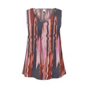 Zomer Abstract Mouwloze Top Only Carmakoma , Multicolor , Dames