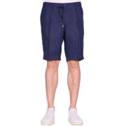 Blauwe Bermuda Shorts met Elastische Taille Briglia , Blue , Heren