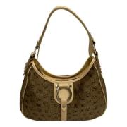 Pre-owned Nylon handbags Salvatore Ferragamo Pre-owned , Brown , Dames