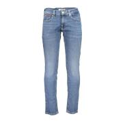 Slim Fit Geborduurde Jeans met Gewassen Effect Tommy Hilfiger , Blue ,...