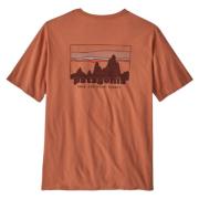 Skyline Grafisch Katoenen T-shirt Patagonia , Brown , Heren