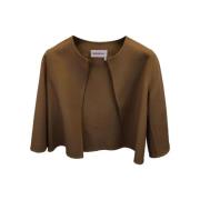 Pre-owned Wool outerwear Yves Saint Laurent Vintage , Brown , Dames