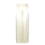 Crème Semi-Couture Broek met Hoge Taille Erika Cavallini , Beige , Dam...