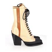 Pre-owned Leather boots Chloé Pre-owned , Beige , Dames