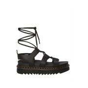 Minimalistische Gladiator Sandalen met Unieke Veters Dr. Martens , Bla...