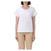 Casual Katoenen T-shirt in Diverse Kleuren Twinset , White , Dames