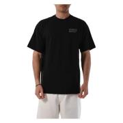 Katoenen T-shirt met Voor- en Achterprint HUF , Black , Heren