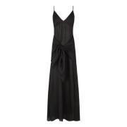 Ramio lange jurk met pico halslijn Cortana , Black , Dames