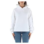 Katoenmix hoodie met logoprint Calvin Klein Jeans , White , Dames