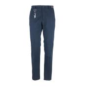 Blauwe Chino Broek Rits Knoopsluiting Paul & Shark , Blue , Heren