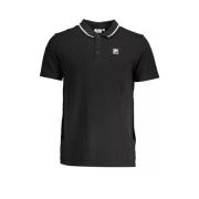 Zwarte katoenen polo shirt Fila , Black , Heren