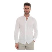 Gestructureerd Polo Shirt met Franse Hals Gran Sasso , White , Heren