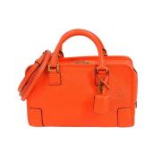 Pre-owned Leather handbags Loewe Pre-owned , Orange , Dames