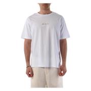 Katoenen T-shirt met Frontprint The Silted Company , White , Heren