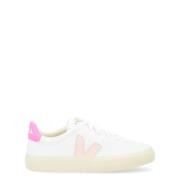 Canvas Sneaker in wit en roze Veja , White , Dames