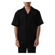 Relaxed fit viscose overhemd The Silted Company , Black , Heren