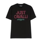 Zwarte T-shirts & Polos voor mannen Just Cavalli , Black , Heren