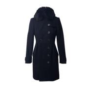 Pre-owned Wool outerwear Burberry Vintage , Black , Dames