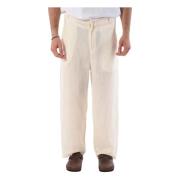 Linnen Broek Regular Fit The Silted Company , White , Heren