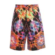 Zwarte Katoen Elastaan Shorts Ss22 Dolce & Gabbana , Multicolor , Here...