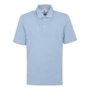 Heren Witte T-Shirts & Polos Ss24 Brunello Cucinelli , Blue , Heren