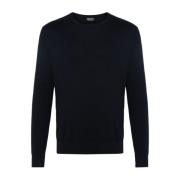 Blauwe T-shirts & Polos voor mannen Ermenegildo Zegna , Blue , Heren