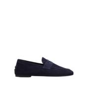 Suede Loafer - Navy Blauw Tod's , Blue , Heren