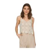 Dames Top T-Shirt Only , Beige , Dames