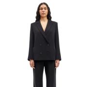 Double Breasted Blazer met Reverskraag Samsøe Samsøe , Black , Dames