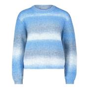 Casual Gebreide Trui met Ronde Hals Betty & Co , Blue , Dames