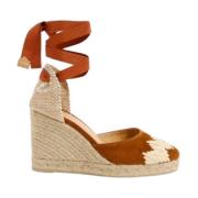 Handgemaakte Espadrille Sandalen met Voorweefsel Castañer , Brown , Da...