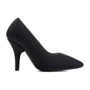 Zwarte Tech Stof Pumps Met Puntige Neus Balenciaga , Black , Dames