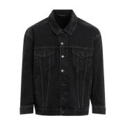 Zwarte Denimjas Eivorm Saint Laurent , Black , Heren