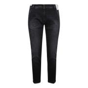 Zwarte Denim Straight-Leg Jeans PT Torino , Blue , Heren