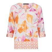 Gestippelde slipblouse met gerimpelde V-hals Betty Barclay , Multicolo...