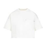 Witte Katoenen T-shirt Ss24 Bottega Veneta , White , Dames