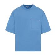 Admiral Blue Katoenen T-Shirt Bottega Veneta , Blue , Heren