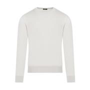 Beige Cashmere Ronde Hals Sweater Ermenegildo Zegna , Beige , Heren